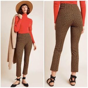 Anthropologie Brown The Essentials Slim‎ Trousers Size 6